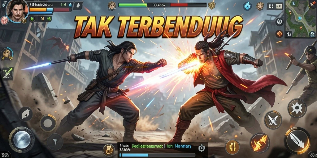 Tampilan gameplay seru dan penuh aksi dalam 333666.