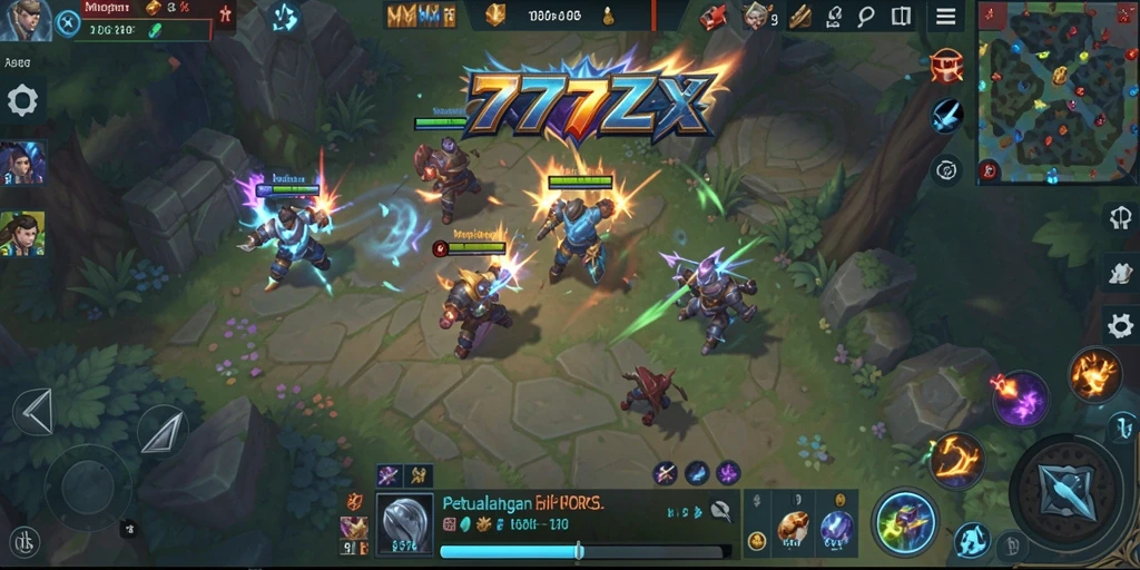 Tampilan gameplay menarik dalam dunia MMORPG 777ZX.