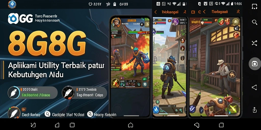 Tampilan utama aplikasi 8G8G yang intuitif dan informatif.