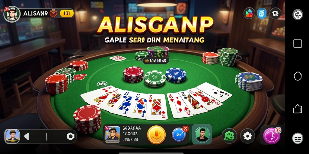 Tampilan gameplay Gaple yang menarik dan interaktif di ALISANRP.