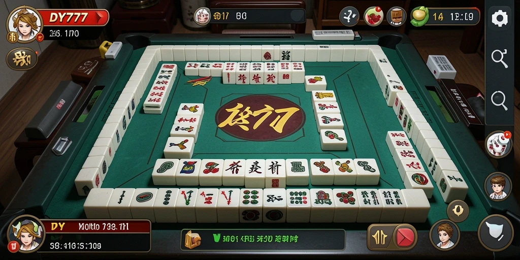 Screenshot dari gameplay Mahjong yang menarik di DY777.