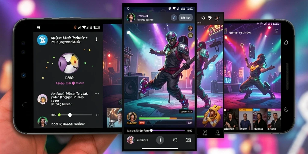 Tampilan gameplay seru dalam aplikasi musik IDR89.