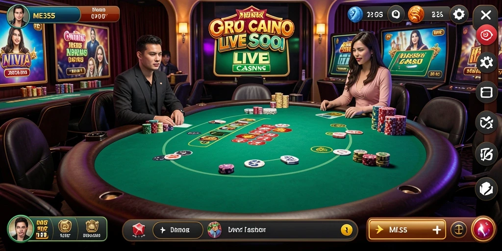 Tampilan gameplay Live Casino yang menarik dan interaktif.