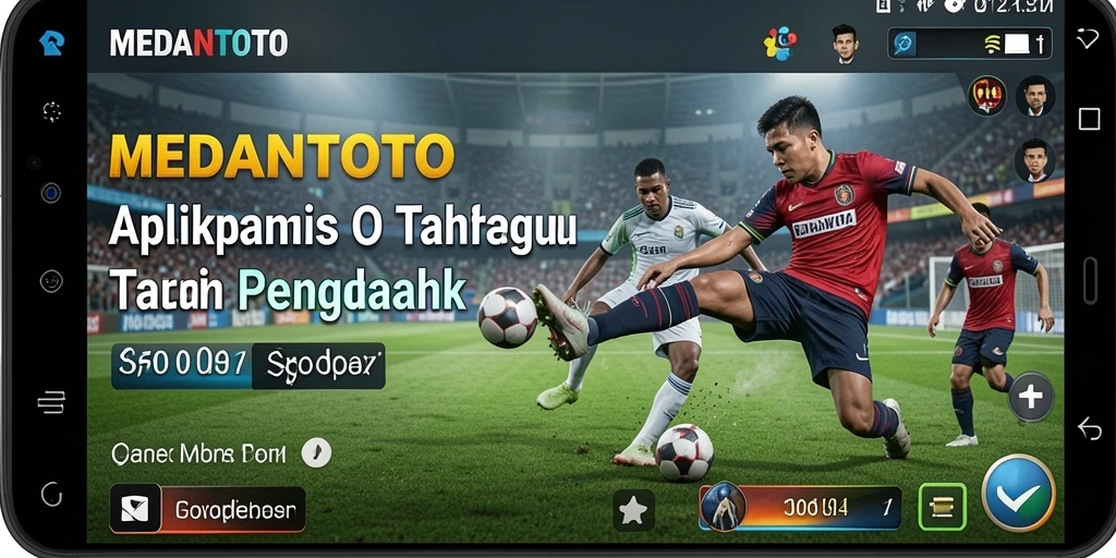 Tampilan screenshot utama MEDANTOTO menampilkan gameplay olahraga yang mendebarkan.