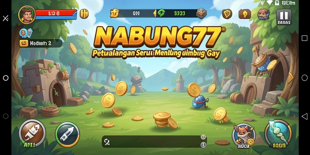 Screenshot NABUNG77 menunjukkan gameplay seru dalam petualangan menabung.