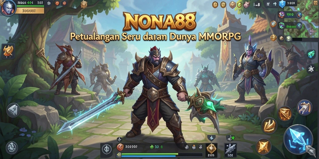 Screenshot NONA88 menampilkan aksi seru dalam permainan MMORPG.
