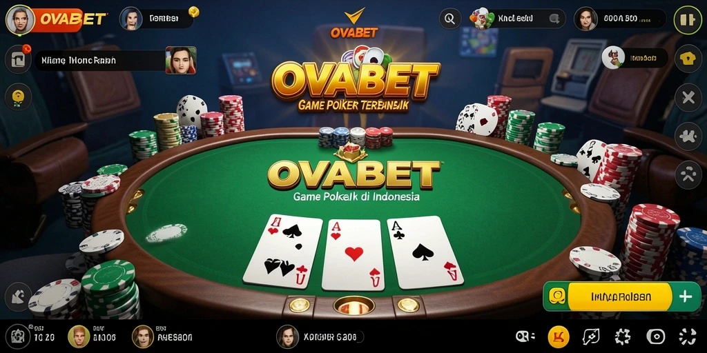 Screenshot utama OVABET menampilkan gameplay poker yang seru dan mendebarkan.
