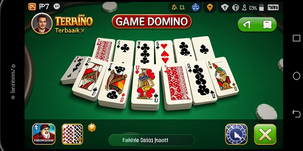 Tampilan seru gameplay PP7 saat bermain Domino dengan teman.