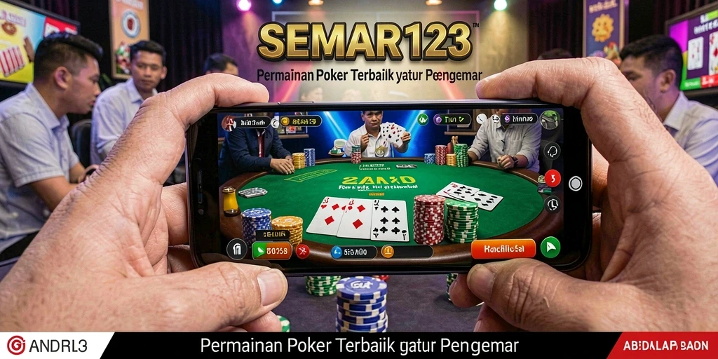 Tampilan menawan dari gameplay poker di SEMAR123.