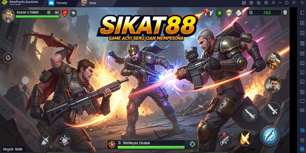 Tampilan aksi seru di SIKAT88 dengan pertempuran epik.