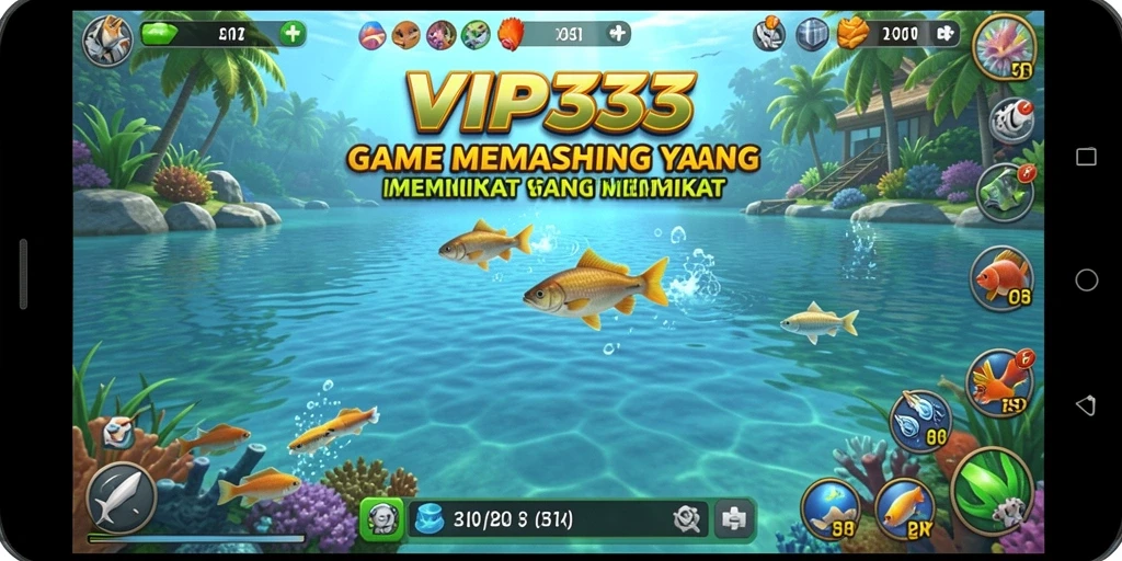 Tampilan gameplay Fishing yang menakjubkan dan mengasyikkan.