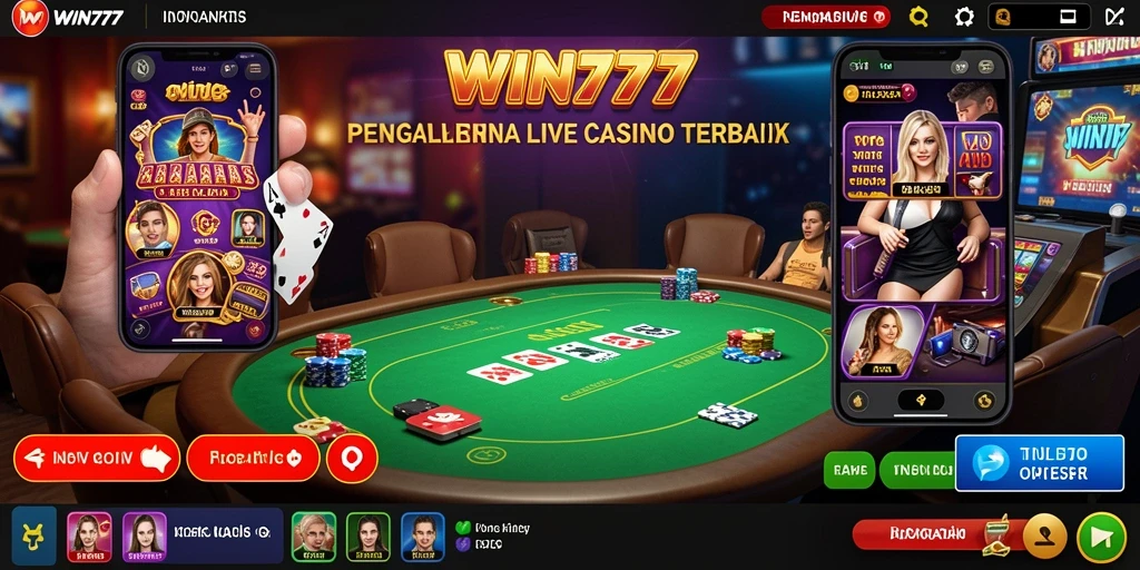Tampilan dari gameplay Live Casino yang mendebarkan.